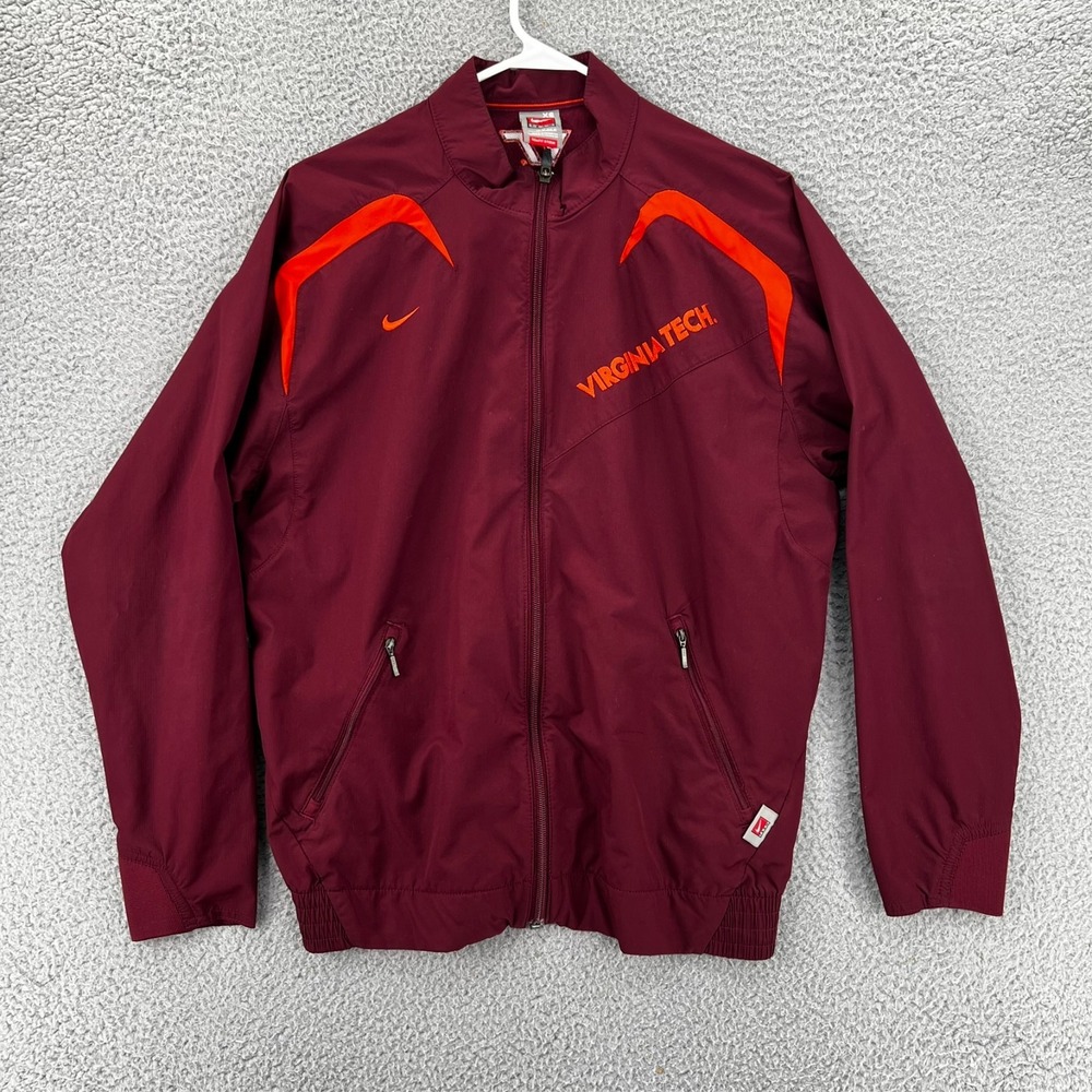 Vintage Y2k Nike Virginia Tech Hokies Basketball Full Zip Jacket Adult XS Maroon